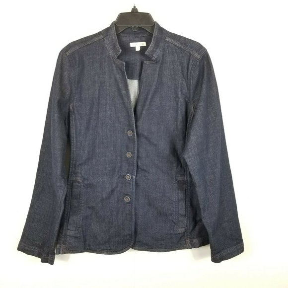 eileen fisher organic cotton denim jacket